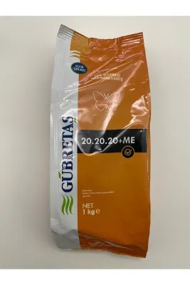 GÜBRETAŞ 20.20.20+ME NPK Gübresi 1 KG Azot, Fosfor, Potasyum+Me