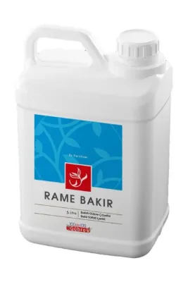 100de100Gübre Rame Bakır Bakırlı Gübre Çözeltisi (bakır Sülfat) 5 Lt