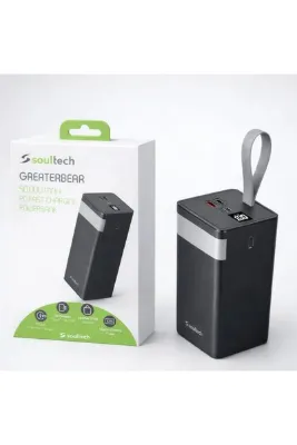 Soultech GreaterBear 50.000 mAh PD Hızlı Şarj Powerbank Dijital Göstergeli Taşınabilir Şarj Cihazı