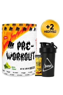 Mustang Nutrition Pre-Workout Aminoasit Tozu 600 Gr 30 Servis Mojito + Shaker + Protein Kahve Hediyeli