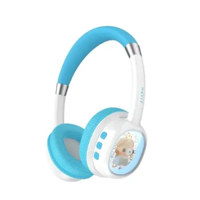Havit H698BT Bluetooth Kulak Üstü Işıklı Çocuk Kulaklığı- Mavi