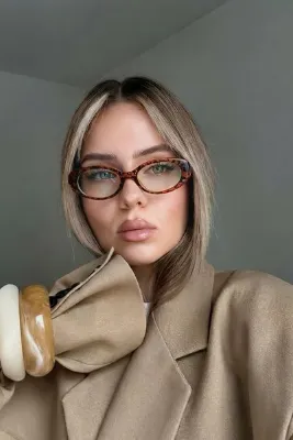 Eyesofia Cat Eye Clasıc Vintage Leopar Gözlük
