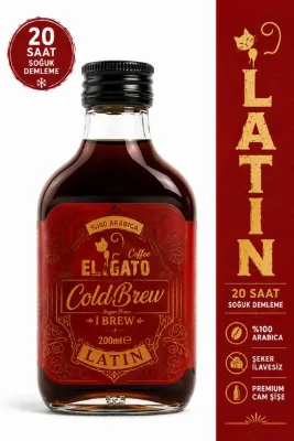 Elgato El Gato Cold Brew Latin Fewer Soğuk Kahve "Soğuk Demleme" Cam 200 Ml