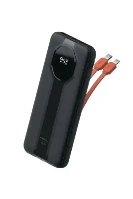 KILIF HOUSE 10000 Mah Powerbank Dahili USB-C ve Lightning Kablolu 22.5 W Hızlı Şarj Powerbank PW-106