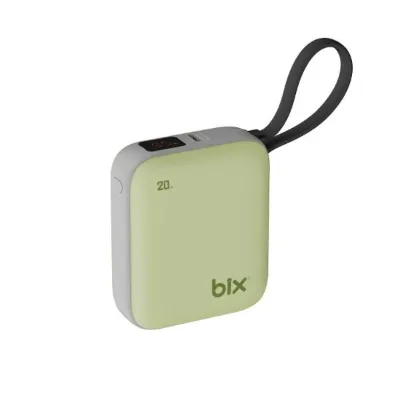 Bix PB119 10000mAh PD 20W Mini Powerbank Hızlı Şarj Cihazı Yeşil