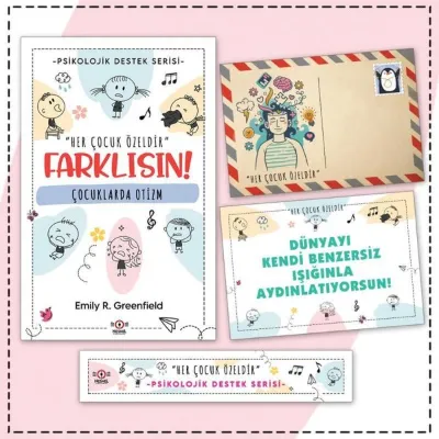 Çocuklarda Otizm - Kartpostal ve Ayraç - Çocuklar İçin Psikolojik Destek Serisi