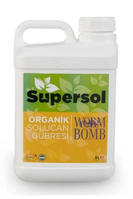 SUPERSOL BİYOTEKNOLOJİ Wormbomb 5l organik Sıvı Solucan Gübresi