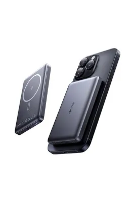 Mcdodo MC-4651 10000mAh 20W Metal Ultra İnce Manyetik Kablosuz Powerbank - Siyah