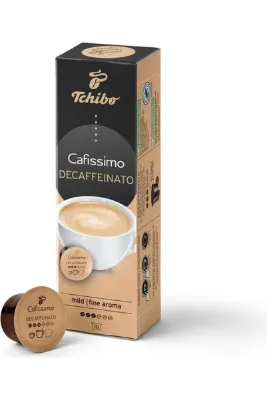 Tchibo Cafissimo Decaffeinato | Kafeinsiz Kapsül Kahve 70 G (10’lu Paket) x 5 Adet