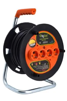 Bylion Seyyar Makaralı Uzatma Kablosu 3*2.5mm² (20 METRE) Bakır Kablo