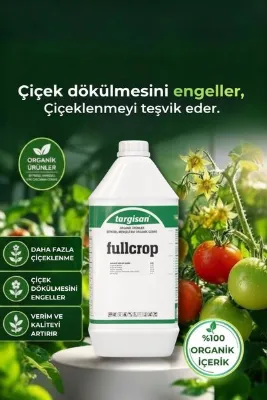 FullCrop Organik Bitki ve Çiçek Gübresi - Çiçek ve Kök Geliştirici - 5 LT
