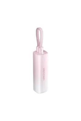 Vention FHW 5000mAh 20W USB-C ve Lightning Mini Powerbank Dahili Askı Kablolu Taşınabilir Hızlı Şarj Cihazı