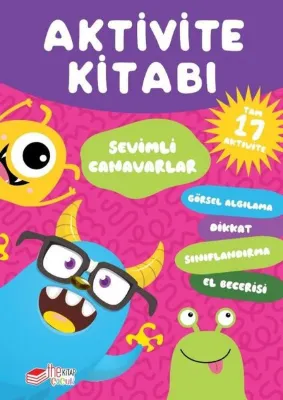 Sevimli Canavarlar - Aktivite Kitabı - Tam 17 Aktivite