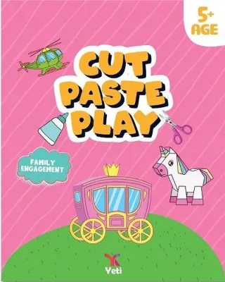 Cut Paste Play - Family Engagement - İngilizce Kes Yapıştır Oyna Kitabı 1 - 5+ Age