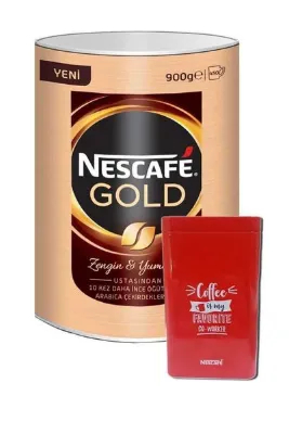 Nescafe Gold Kahve Teneke Kutu 900 Gr + Kutusu Hediyeli