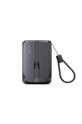 ZLOS Tiny10C 22.5W 10000mAh USB-C ve Lightning Dahili Kablolu Hızlı Şarj Destekli Mini Powerbank TY10C