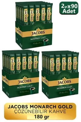 Jacobs Monarch Gold 30'lu 2gr Çözülebilir Kahve x 3 Paket