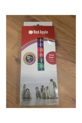 Red Apple Guaj Boya 12 Renk Tüplü