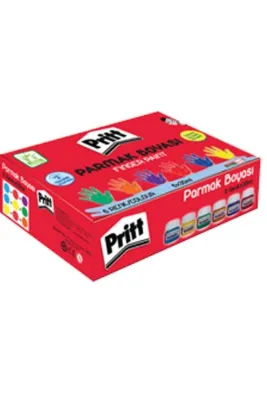 Pritt Parmak Boyaları, Su Bazlı Çocuk Boyası, Kolayca Silinebilir Sağlıklı Parmak Boyası, Zararsız K