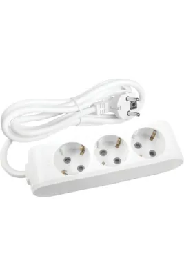 Viko 90113302 Multi-Let 3Lü Priz Çocuk Korumalı Topraklı 2 Metre Kablolu Grup Priz