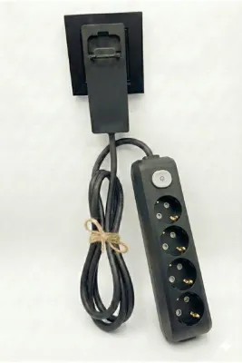 Gündüz Elektromarket Ultra İnce Fişli Uzatma Kablosu 4’lü Anahtarlı (7M)dar Alanlar İçin Şık Ve Pratik Çözüm!