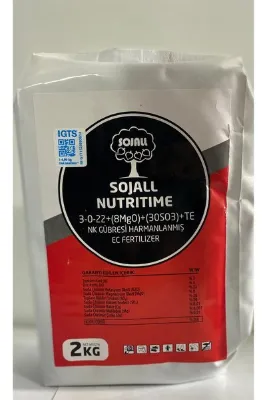 SOJALL ORGANİK SOJALL NUTRİTİME 2 KG. 3-0-22+8 MAGNEZYUM+30 KÜKÜRT 2 KG