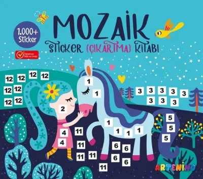 Mozaik Sticker 1.000+ Çıkartma Kitabı - Turkuaz