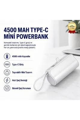 hızlı store 4500 mAh LİGHTNİNG Girişli Taşınabilir Mini Taşınabilir Hızlı Şarj Taşınabilir Şarj Cihazı
