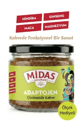 Midas Gourmet Adaptojen - Ginseng, Maca ve Magnezyum İçeren Hindiba Kahvesi 120g