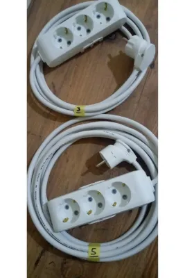VİKO 5 Metre ve 3 Metre 3 lü 3x2.5 mm 2 adet Uzatma Kablosu