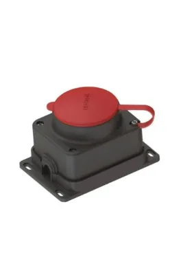 NEAD 3x25A Kauçuk Kapaklı Sıva Üstü Trifaze Priz Duvar Prizi 4x25 380v IP62