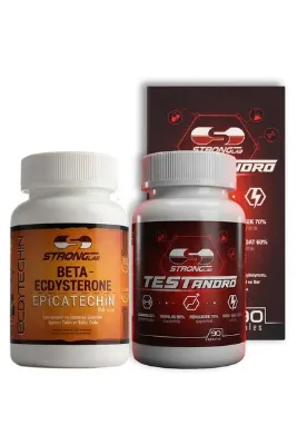 Strong Lab StrongLab Testandro (TestoBooster) ve Ecdytechin (Beta-Ecdysterone, Epicatechin) Kas Geliştirici Set