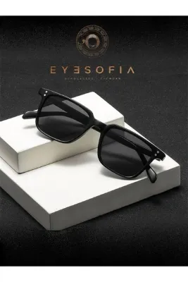 Eyesofia Kemik Kare 2028 Unisex Siyah Güneş Gözlüğü