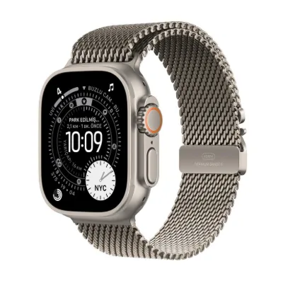 Apple Watch Ultra 3 GPS + Cellular 49mm Natürel Titanyum Kasa ve Natürel Titanyum Milano Loop - Büyük Boy