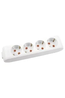VİKO Multi-led Dörtü Priz Topraklı Çocuk Korumalı Klemensli-beyaz