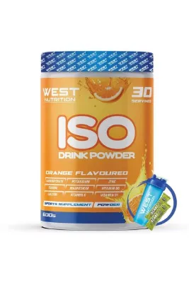 West Nutrition Iso Drink Powder Izotonik Toz Sporcu Içeceği 600 gr 30 Servis Portakal Aromalı