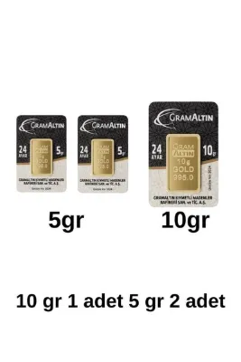 İar 10 gr 1 ADET 5 gr 2 ADET 24 Ayar 995 Milyem Gram Altın