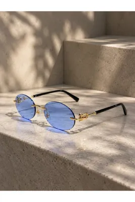 Goldmine Unisex Premium Toffy Güneş Gözlüğü UV400 Mavi