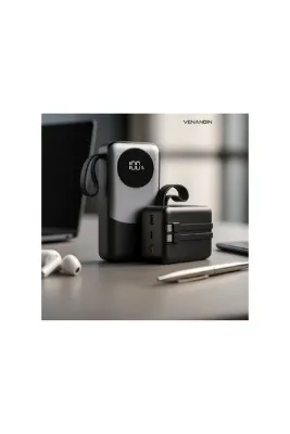 AydınTrends Venandin PWB30A1 30.000 Mah LED Göstergeli 22.5W Hızlı Kendinden Kablolu Powerbank