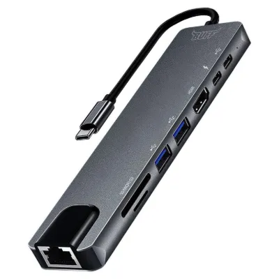 Buff Type C USB 8 in 1 Hub Çoklayıcı Adaptör