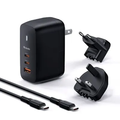 Mcdodo CH-8442 70W GaN3.0 Dual Type-C + USB Universal Seyahat Şarj Seti