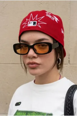 MACERATİ Chunky Frame Unisex Kare Sarı Turuncu Siyah Ultra Hafif Uv400 Filtreli Güneş Gözlüğü