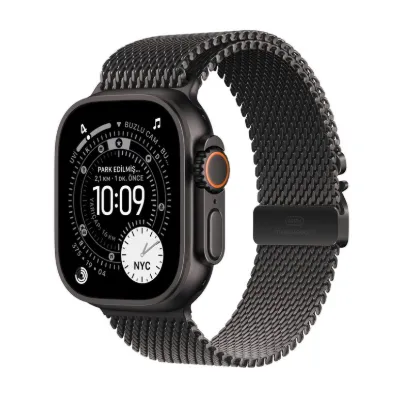 Apple Watch Ultra 3 GPS + Cellular 49mm Siyah Titanyum Kasa ve Siyah Titanyum Milano Loop - Büyük Boy