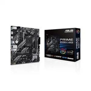 ASUS PRIME B550M-K ARGB 5100MHz(OC) DDR4 Soket AM4 M.2 HDMI VGA DVI mATX Anakart