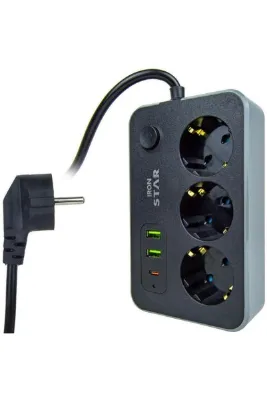 IRONSTAR 2Mt 3xUsb Akım Korumalı 3 Soketli Priz