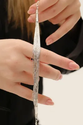Söğütlü Silver Gümüş özel tasarımlı modern görünümlü 10 sıra likit bileklik SGTL12805GUMUS