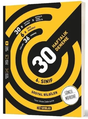 6. Sınıf Sosyal Bilgiler 30 Haftalık Deneme