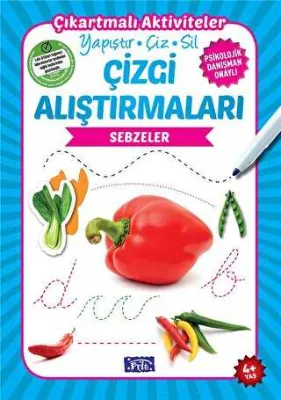 Çizgi Alıştırmaları - Sebzeler 4 Yaş