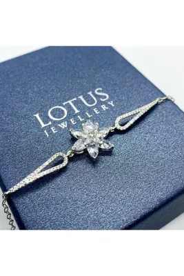 LOTUS JW Lotus Çiçeği Gümüş Bileklik | 925 Ayar Gümüş Bileklik