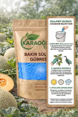 karaoğlan tarım Bordo Bulamacı İçin Bakır Sülfat Gübresi (Göztaşı) 2 KG - Saf Bakır İçerikli